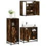 Set de muebles baño 3 pzas madera contrachapada roble ahumado by , Bathroom furniture - Ref: Foro24-3300967, Price: 218,53 €,...