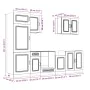 Mueble de cocina Kalmar blanco 7 piezas madera contrachapada de , Armarios de cocina - Ref: Foro24-3314761, Precio: 549,96 €,...