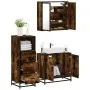 Set de muebles baño 3 pzas madera contrachapada roble ahumado by , Bathroom furniture - Ref: Foro24-3301007, Price: 211,06 €,...