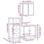 Set de muebles baño 3 pzas madera contrachapada roble ahumado by , Bathroom furniture - Ref: Foro24-3301007, Price: 211,06 €,...