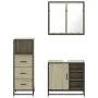 Set de muebles de baño 3 pzas madera contrachapada roble Sonoma von , Badezimmermöbel - Ref: Foro24-3301026, Preis: 221,48 €,...