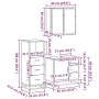 Set de muebles de baño 3 pzas madera contrachapada roble Sonoma von , Badezimmermöbel - Ref: Foro24-3301026, Preis: 221,48 €,...