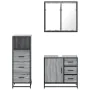 Set de muebles de baño 3 pzas madera contrachapada gris sonoma von , Badezimmermöbel - Ref: Foro24-3301018, Preis: 259,58 €, ...