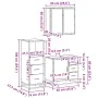 Set de muebles de baño 3 pzas madera contrachapada gris sonoma von , Badezimmermöbel - Ref: Foro24-3301018, Preis: 259,58 €, ...