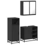 Juego de muebles de baño 3 pzas madera contrachapada negro de , Muebles de baño - Ref: Foro24-3300965, Precio: 229,56 €, Desc...