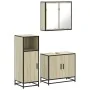 Set de muebles de baño 3 pzas madera contrachapada roble Sonoma by , Bathroom furniture - Ref: Foro24-3300946, Price: 200,16 ...