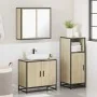 Set de muebles de baño 3 pzas madera contrachapada roble Sonoma by , Bathroom furniture - Ref: Foro24-3300946, Price: 200,16 ...