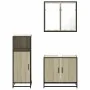 Set de muebles de baño 3 pzas madera contrachapada roble Sonoma by , Bathroom furniture - Ref: Foro24-3300946, Price: 200,16 ...