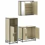 Set de muebles de baño 3 pzas madera contrachapada roble Sonoma by , Bathroom furniture - Ref: Foro24-3300946, Price: 200,16 ...