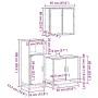 Set de muebles de baño 3 pzas madera contrachapada roble Sonoma by , Bathroom furniture - Ref: Foro24-3300946, Price: 200,16 ...