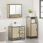 Set de muebles de baño 3 pzas madera contrachapada roble Sonoma von , Badezimmermöbel - Ref: Foro24-3300986, Preis: 221,51 €,...