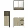 Set de muebles de baño 3 pzas madera contrachapada roble Sonoma von , Badezimmermöbel - Ref: Foro24-3300986, Preis: 221,51 €,...