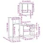 Set de muebles de baño 3 pzas madera contrachapada roble Sonoma von , Badezimmermöbel - Ref: Foro24-3300986, Preis: 221,51 €,...