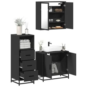 Juego de muebles de baño 3 pzas madera contrachapada negro von , Badezimmermöbel - Ref: Foro24-3301005, Preis: 232,22 €, Raba...