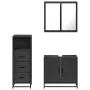 Juego de muebles de baño 3 pzas madera contrachapada negro von , Badezimmermöbel - Ref: Foro24-3301005, Preis: 232,22 €, Raba...
