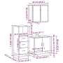 Juego de muebles de baño 3 pzas madera contrachapada negro von , Badezimmermöbel - Ref: Foro24-3301005, Preis: 232,22 €, Raba...