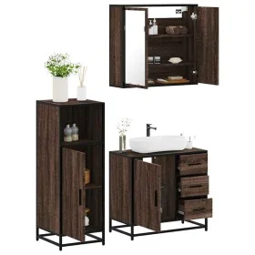 Set de muebles baño 3 pzas madera contrachapada roble marrón von , Badezimmermöbel - Ref: Foro24-3300959, Preis: 224,42 €, Ra...