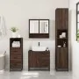 Set de muebles baño 3 pzas madera contrachapada roble marrón by , Bathroom furniture - Ref: Foro24-3301109, Price: 285,68 €, ...