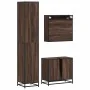 Set de muebles baño 3 pzas madera contrachapada roble marrón by , Bathroom furniture - Ref: Foro24-3301109, Price: 285,68 €, ...