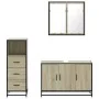 Set de muebles de baño 3 pzas madera contrachapada roble Sonoma von , Badezimmermöbel - Ref: Foro24-3301011, Preis: 228,85 €,...