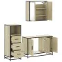 Set de muebles de baño 3 pzas madera contrachapada roble Sonoma von , Badezimmermöbel - Ref: Foro24-3301011, Preis: 228,85 €,...