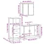 Set de muebles de baño 3 pzas madera contrachapada roble Sonoma von , Badezimmermöbel - Ref: Foro24-3301011, Preis: 228,85 €,...