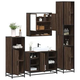 Set de muebles baño 4 pzas madera contrachapada roble marrón von , Badezimmermöbel - Ref: Foro24-3301244, Preis: 396,02 €, Ra...