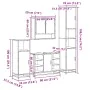 Set de muebles baño 4 pzas madera contrachapada roble marrón von , Badezimmermöbel - Ref: Foro24-3301244, Preis: 396,02 €, Ra...