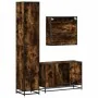 Set de muebles baño 3 pzas madera contrachapada roble ahumado by , Bathroom furniture - Ref: Foro24-3301102, Price: 294,04 €,...