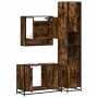 Set de muebles baño 3 pzas madera contrachapada roble ahumado by , Bathroom furniture - Ref: Foro24-3301102, Price: 294,04 €,...