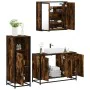 Set de muebles baño 3 pzas madera contrachapada roble ahumado by , Bathroom furniture - Ref: Foro24-3300952, Price: 226,96 €,...