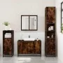 Set de muebles baño 3 pzas madera contrachapada roble ahumado by , Bathroom furniture - Ref: Foro24-3300952, Price: 226,96 €,...