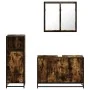 Set de muebles baño 3 pzas madera contrachapada roble ahumado by , Bathroom furniture - Ref: Foro24-3300952, Price: 226,96 €,...