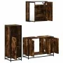 Set de muebles baño 3 pzas madera contrachapada roble ahumado by , Bathroom furniture - Ref: Foro24-3300952, Price: 226,96 €,...