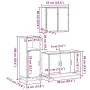 Set de muebles baño 3 pzas madera contrachapada roble ahumado by , Bathroom furniture - Ref: Foro24-3300952, Price: 226,96 €,...