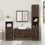Set de muebles baño 4 pzas madera contrachapada roble marrón by , Bathroom furniture - Ref: Foro24-3301194, Price: 387,87 €, ...