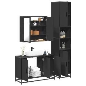 Juego de muebles de baño 3 pzas madera contrachapada negro von , Badezimmermöbel - Ref: Foro24-3301070, Preis: 313,91 €, Raba...