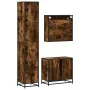 Set de muebles baño 3 pzas madera contrachapada roble ahumado von , Badezimmermöbel - Ref: Foro24-3301087, Preis: 289,52 €, R...