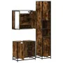 Set de muebles baño 3 pzas madera contrachapada roble ahumado von , Badezimmermöbel - Ref: Foro24-3301087, Preis: 289,52 €, R...
