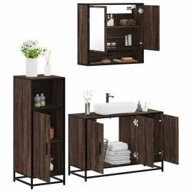 Set de muebles baño 3 pzas madera contrachapada roble marrón von , Badezimmermöbel - Ref: Foro24-3300984, Preis: 230,86 €, Ra...