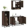 Set de muebles baño 3 pzas madera contrachapada roble marrón by , Bathroom furniture - Ref: Foro24-3300984, Price: 230,84 €, ...