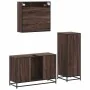 Set de muebles baño 3 pzas madera contrachapada roble marrón by , Bathroom furniture - Ref: Foro24-3300984, Price: 230,84 €, ...