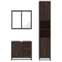 Set de muebles baño 3 pzas madera contrachapada roble marrón by , Bathroom furniture - Ref: Foro24-3301079, Price: 275,98 €, ...