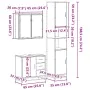 Set de muebles baño 3 pzas madera contrachapada roble marrón by , Bathroom furniture - Ref: Foro24-3301079, Price: 275,98 €, ...
