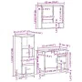 Set de muebles de baño 3 pzas madera contrachapada gris sonoma von , Badezimmermöbel - Ref: Foro24-3301058, Preis: 245,18 €, ...
