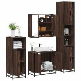 Set de muebles baño 4 pzas madera contrachapada roble marrón von , Badezimmermöbel - Ref: Foro24-3301189, Preis: 315,74 €, Ra...