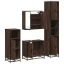 Set de muebles baño 4 pzas madera contrachapada roble marrón von , Badezimmermöbel - Ref: Foro24-3301189, Preis: 315,66 €, Ra...
