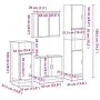Set de muebles baño 4 pzas madera contrachapada roble marrón von , Badezimmermöbel - Ref: Foro24-3301189, Preis: 315,66 €, Ra...