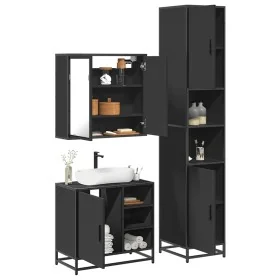 Juego de muebles de baño 3 pzas madera contrachapada negro von , Badezimmermöbel - Ref: Foro24-3301085, Preis: 304,82 €, Raba...