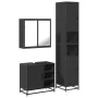 Juego de muebles de baño 3 pzas madera contrachapada negro de , Muebles de baño - Ref: Foro24-3301085, Precio: 305,03 €, Desc...